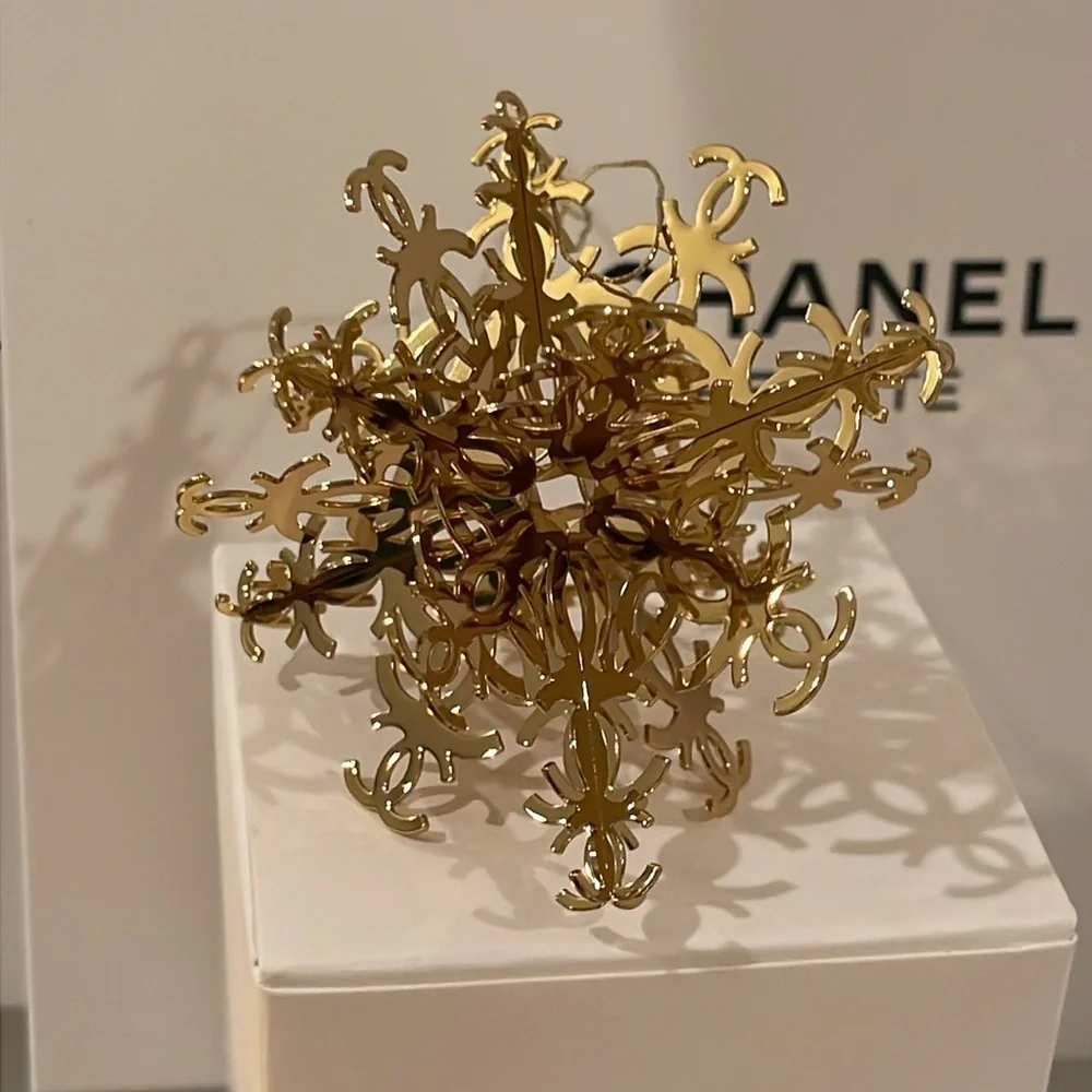 Chanel jumbo Gold snowflake Ornament